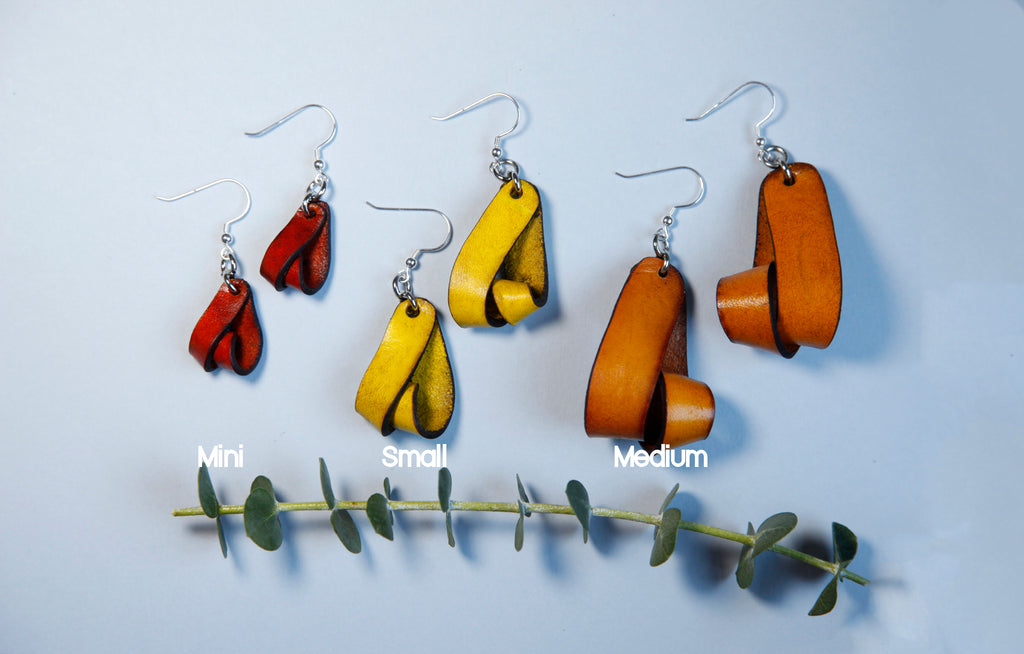 Hand Sculpted Leather Earrings