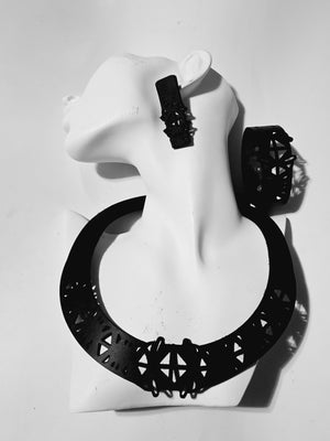 Leather Cut Out Necklace  - The Crown Collection