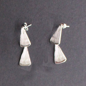 Stacey 2 tier Earring Silver Finish