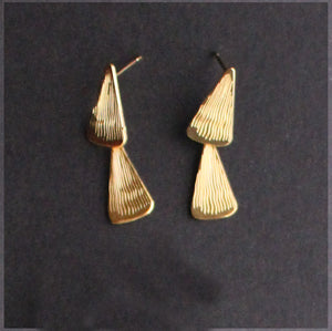 Stacey 2 tier Earring Gold Finish